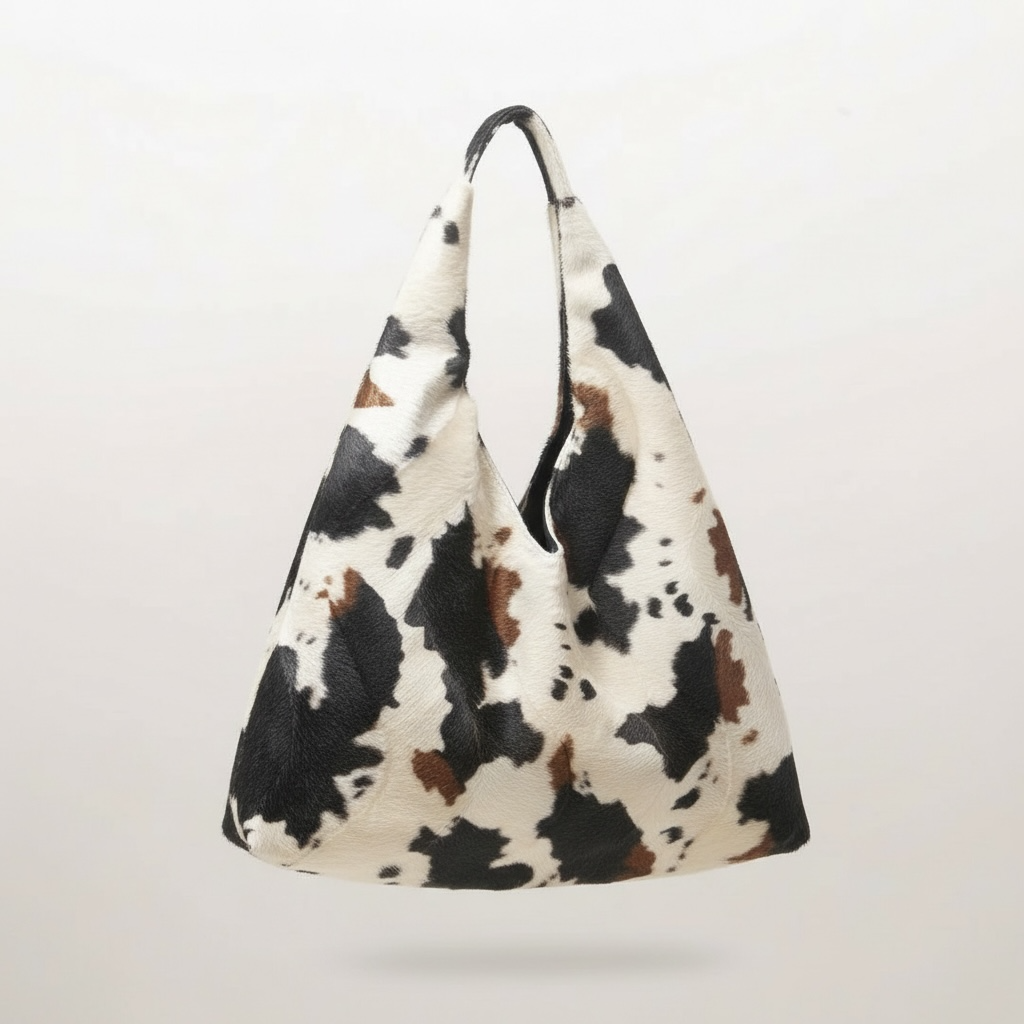 Cow Print furr Bag