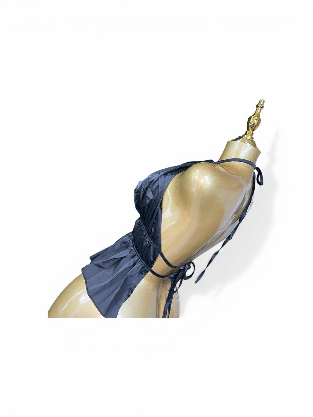 Backless satin halter top